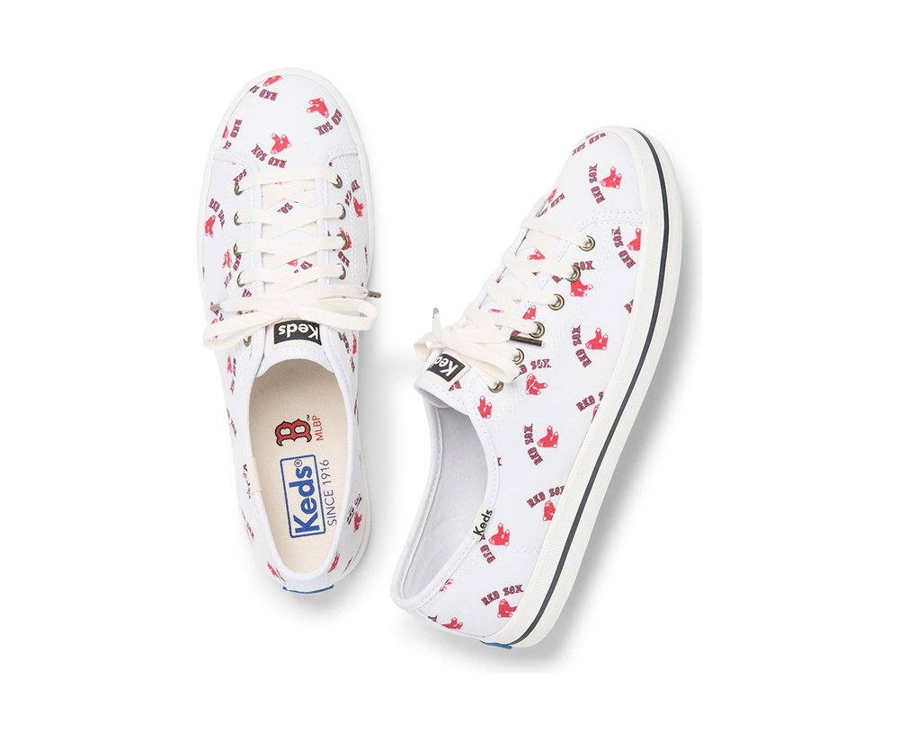 Tenis Keds Mujer Blancos/Rojos - Kickstart Mlb® - 2650-XWFJH